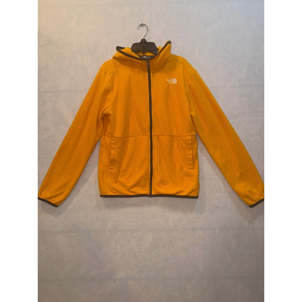 The North Face Fleece Hoodie Yellow Teen Adolescent XL 14/16 Zip Hooded Jacket